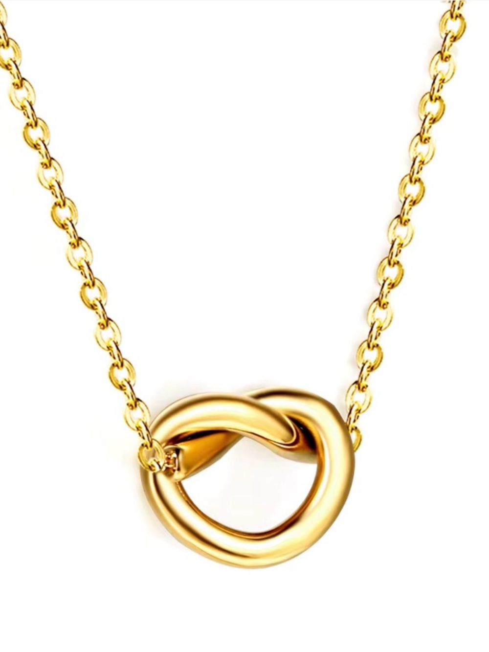 Elan Gold Interlocking Loop Necklace